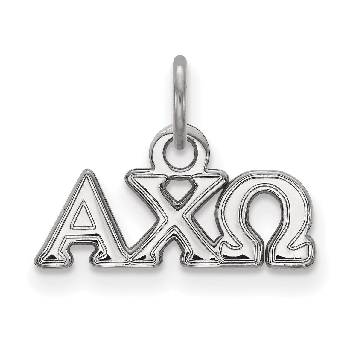 Sterling Silver Official Licensed Greek Sororities Alpha Chi Omega (???) XS Pendant
