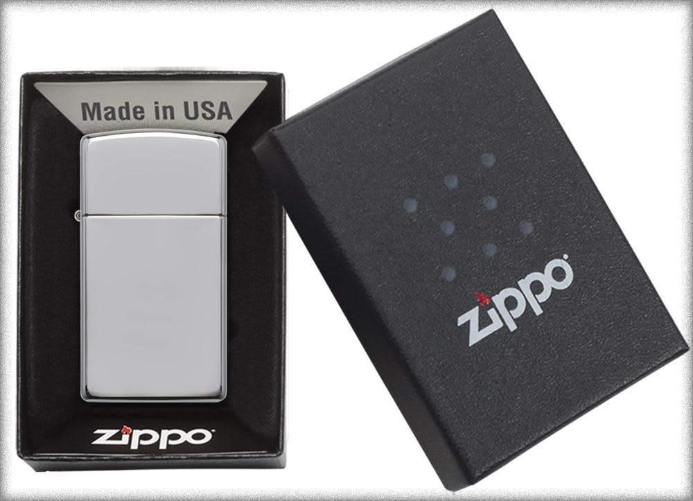 Zippo Slim Polished Chrome Pocket Lighter