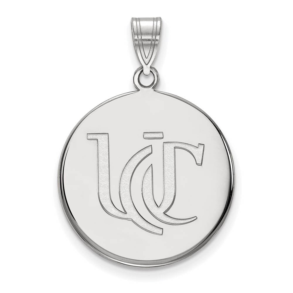 Sterling Silver U. of Cincinnati Large Disc Pendant