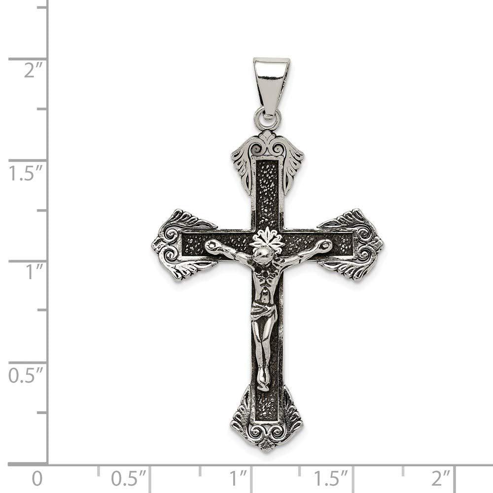 Sterling Silver Antiqued Crucifix Pendant