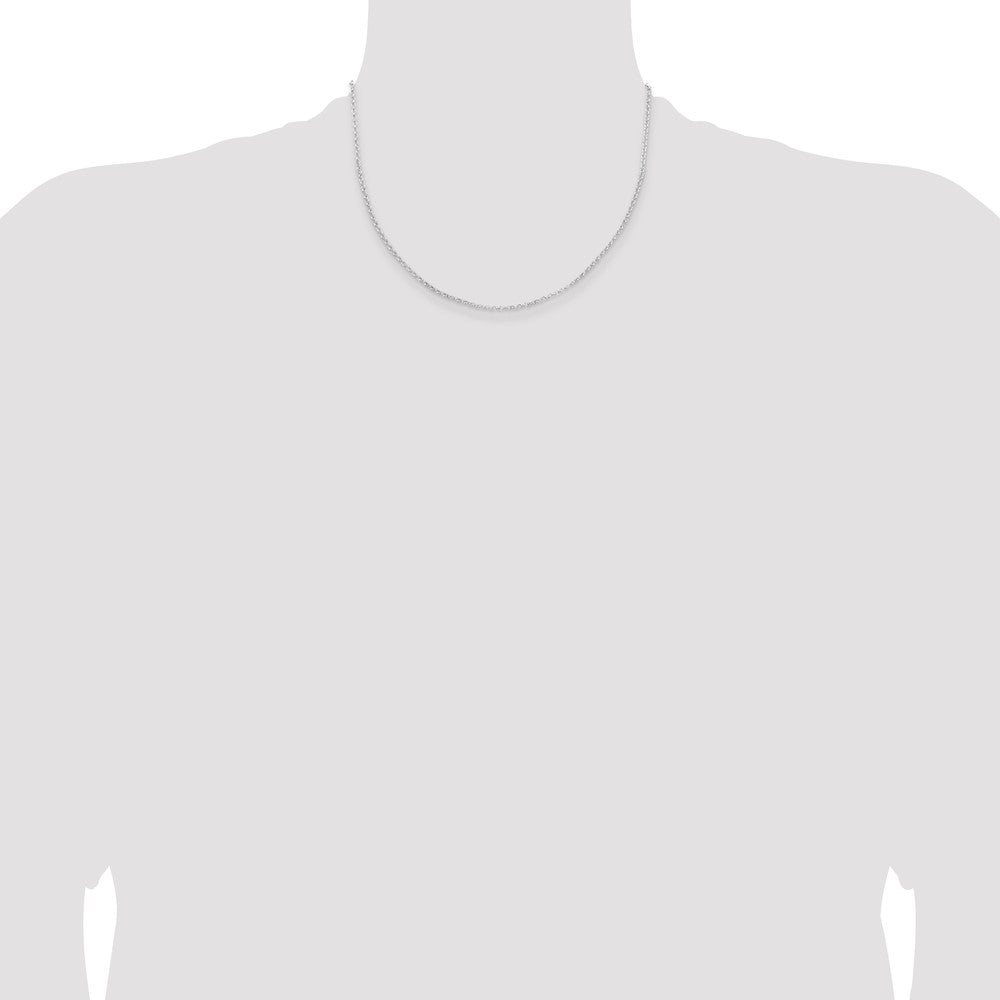 Sterling Silver Rhodium-plated 2mm Rolo Chain 18 Inches
