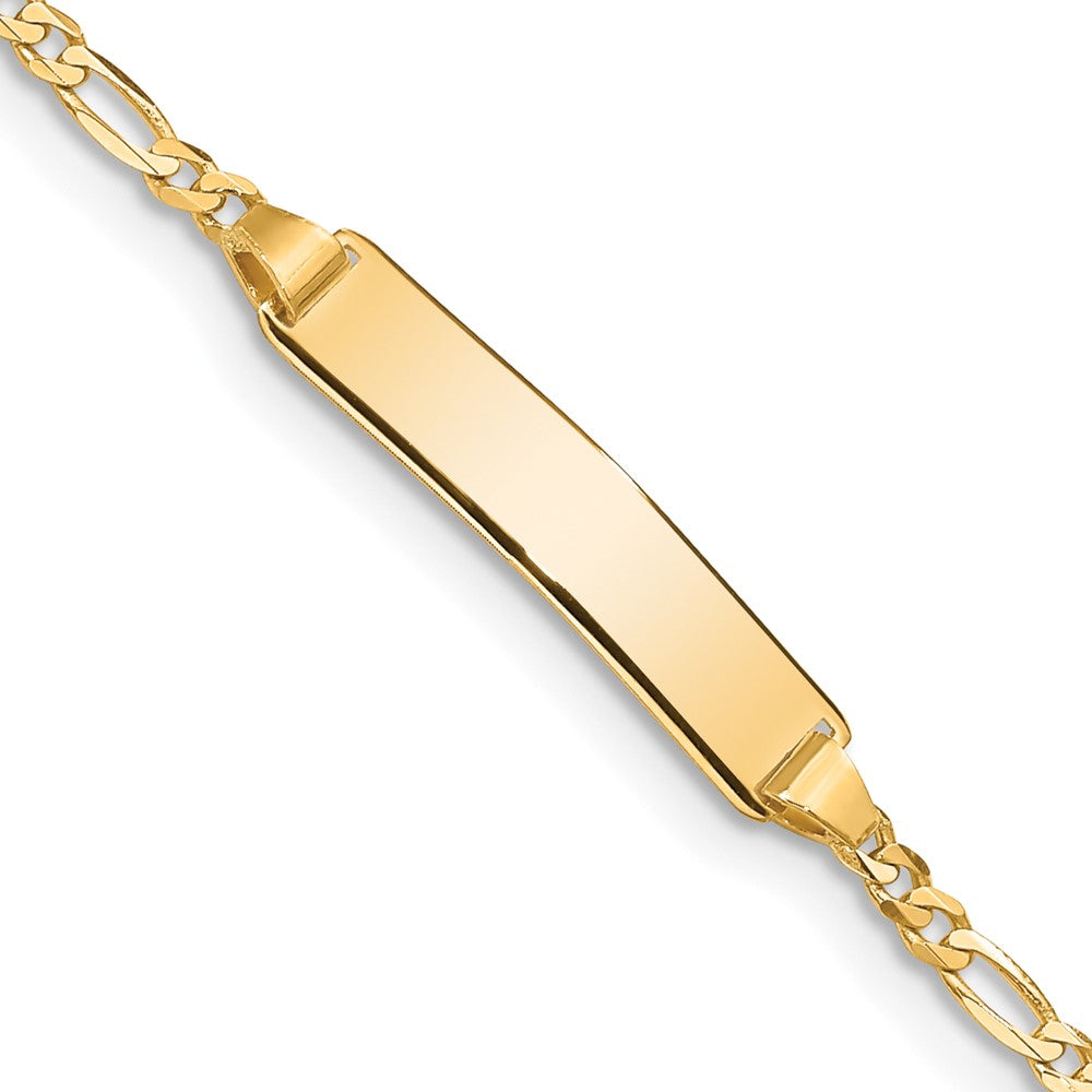 14k Baby Figaro ID Bracelet 5.5 inches