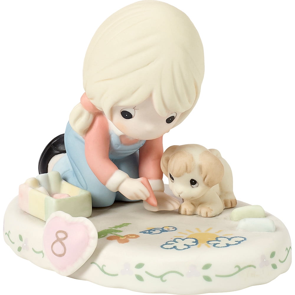 Precious Moments Growing in Grace Age Eight Blonde Porcelain Figurine