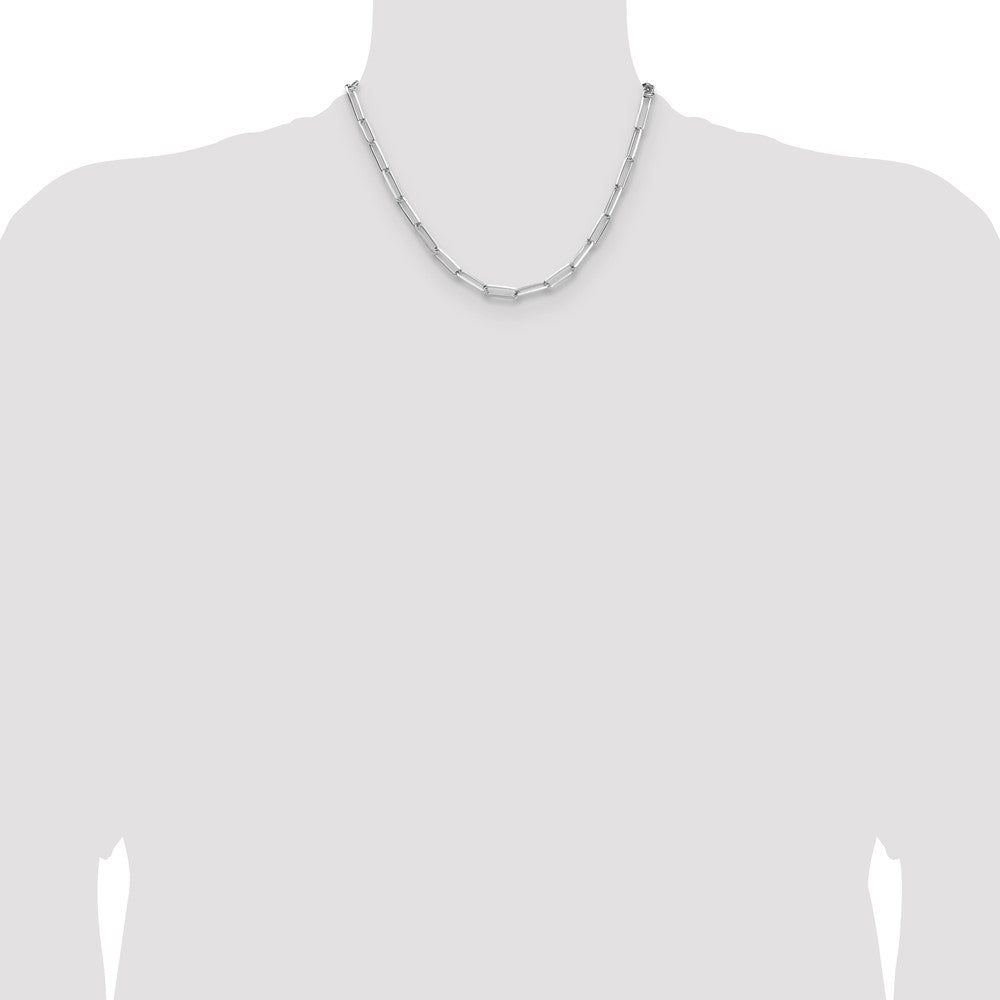 Sterling Silver 4.4mm D/C Paperclip Chain
