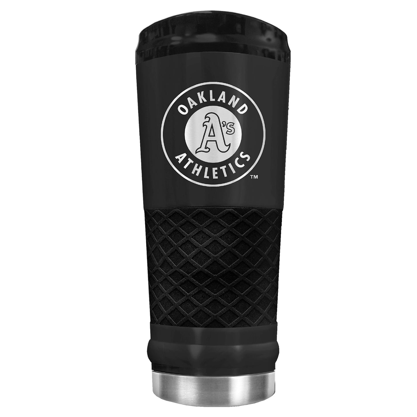 Black Oakland Athletics Stealth Matte 24oz Tumbler