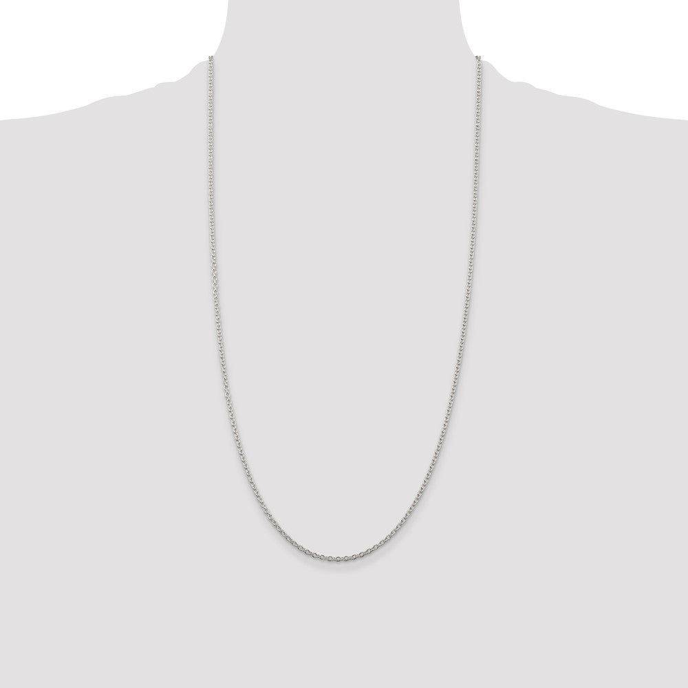 Sterling Silver 2.25mm Cable Chain 28 Inches