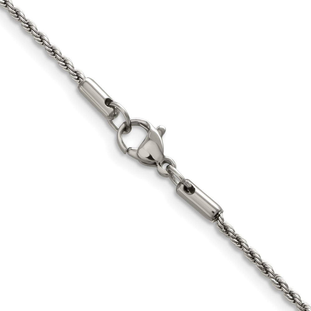 Stainless Steel Polished 1.5mm 22in Rope Chain