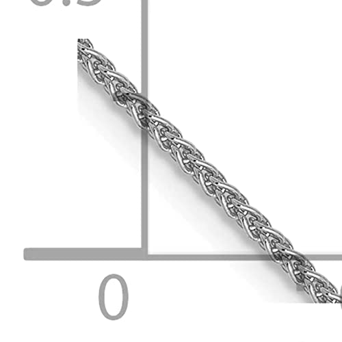10K White Gold 1mm Spiga Chain