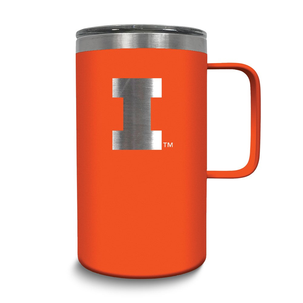 Collegiate University of Illinois Stainless Steel 18 oz. Hustle Mug with Lid