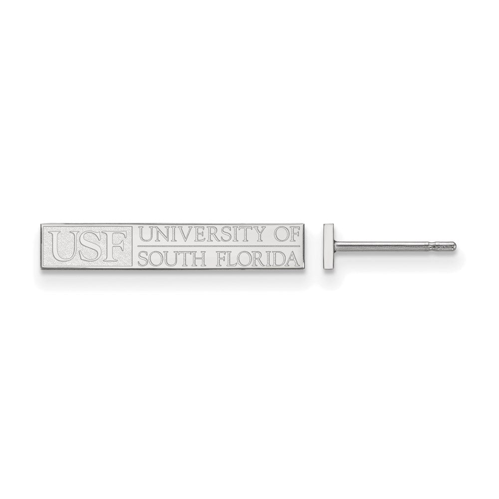 Sterling Silver Rhodium-plated LA University of South Florida Extra Small Post Earring QSS030USFL