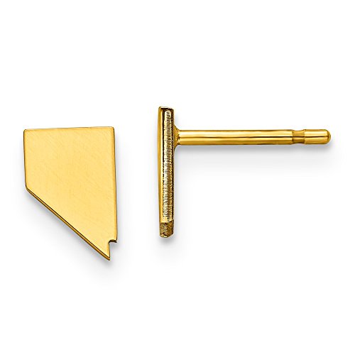 Sterling Silver/Gold-plated Nevada State Earrings
