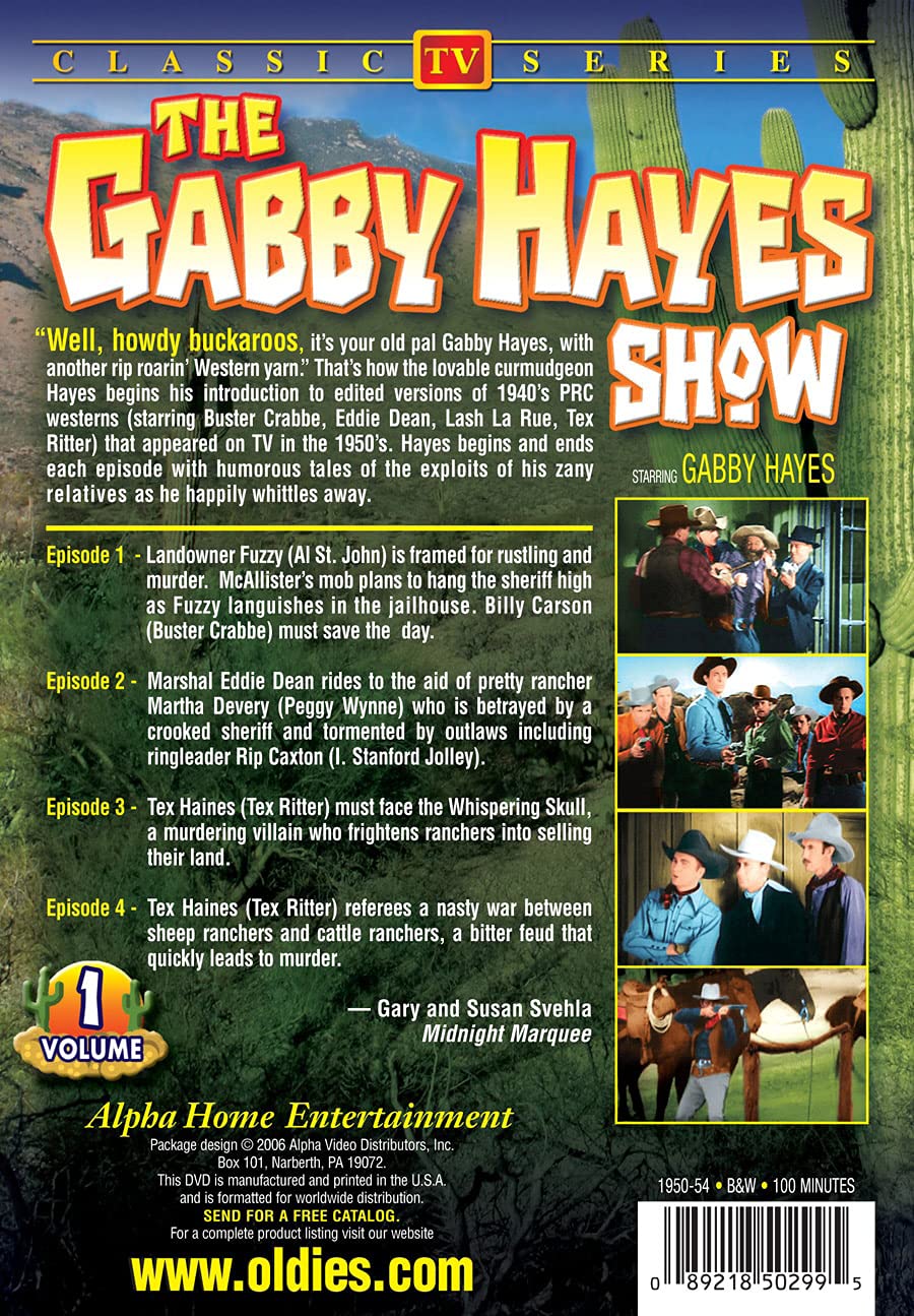 The Gabby Hayes Show: Volume 1 (DVD), Alpha Video, Drama