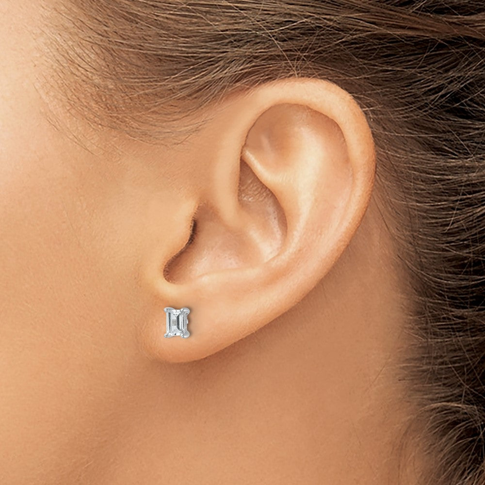 14kw 5.45x3.8mm Emerald Earring Mounting