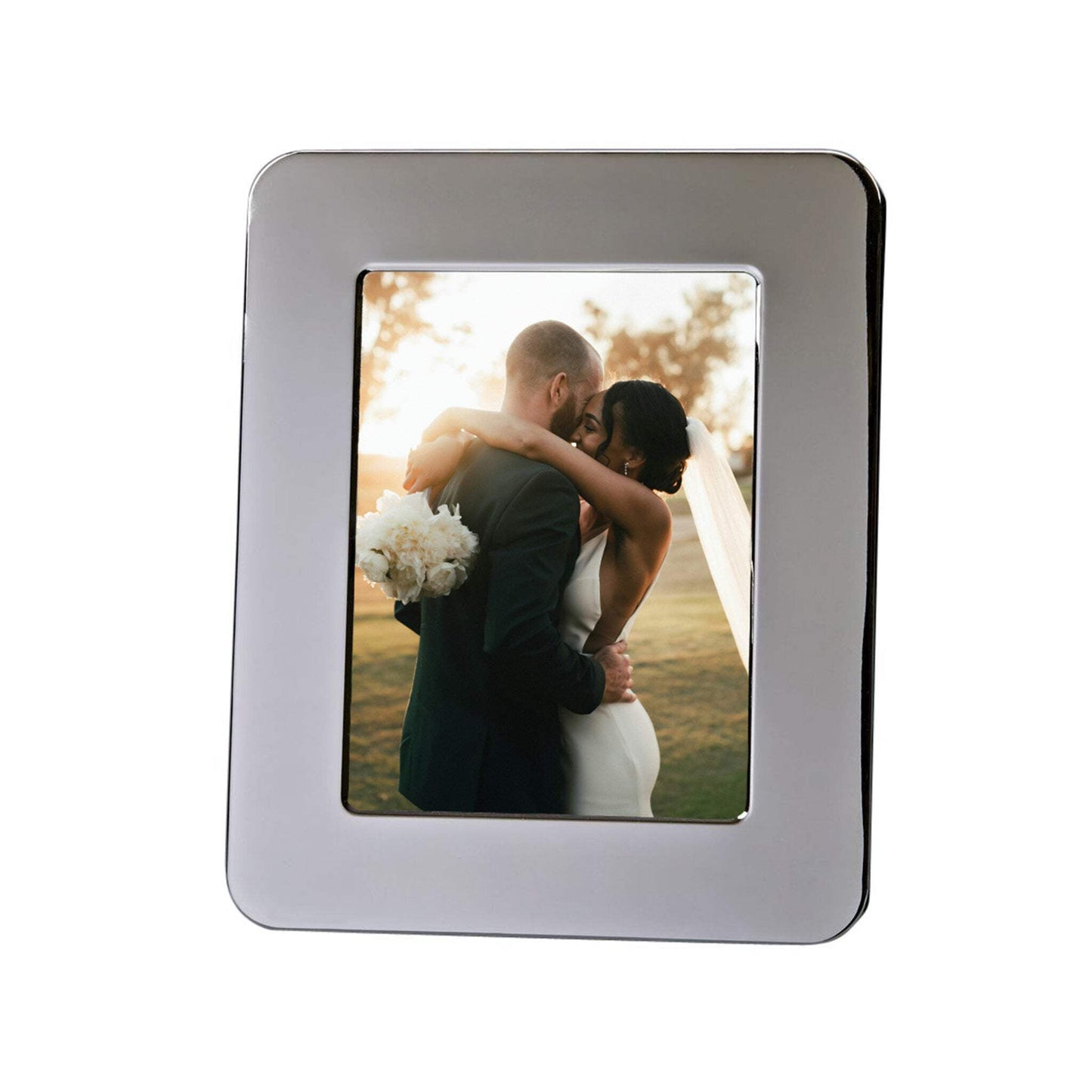 Creative Gifts International 5 x 7 in. Radius Photo Frame - Silver