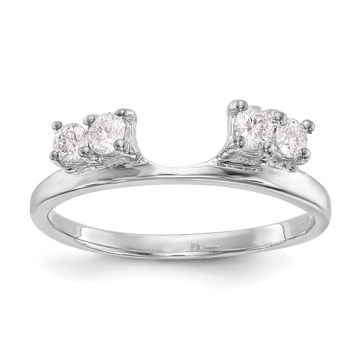 14k White Gold 1/3 carat Lab Grown Diamond VS/SI+ G+ Complete Ring Wrap