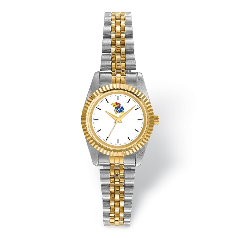 LogoArt University of Kansas Pro Two-tone Ladies Quartz Watch QUKS167