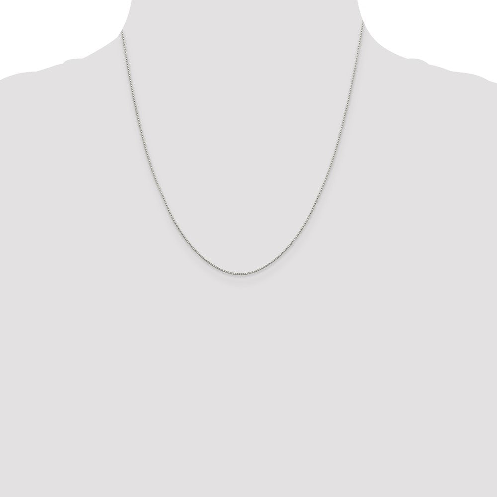 Sterling Silver .8mm 8 Sided Diamond-cut Box Chain 20 Inches