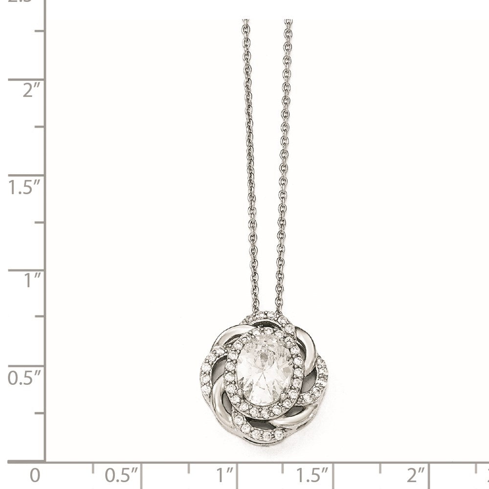 Cheryl M Sterling Silver CZ 18in Necklace