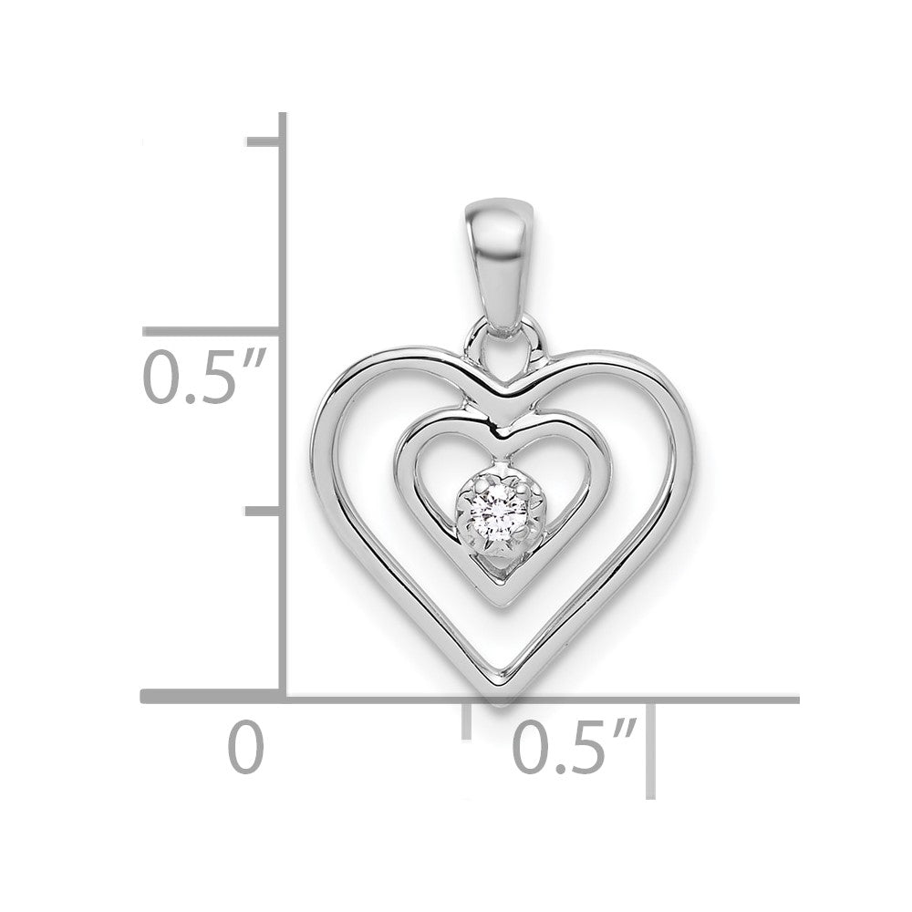 10kw Diamond Heart Pendant
