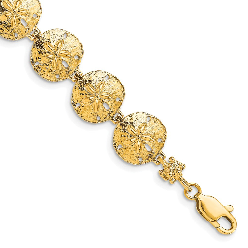 14k Sand Dollar Bracelet 7 inches