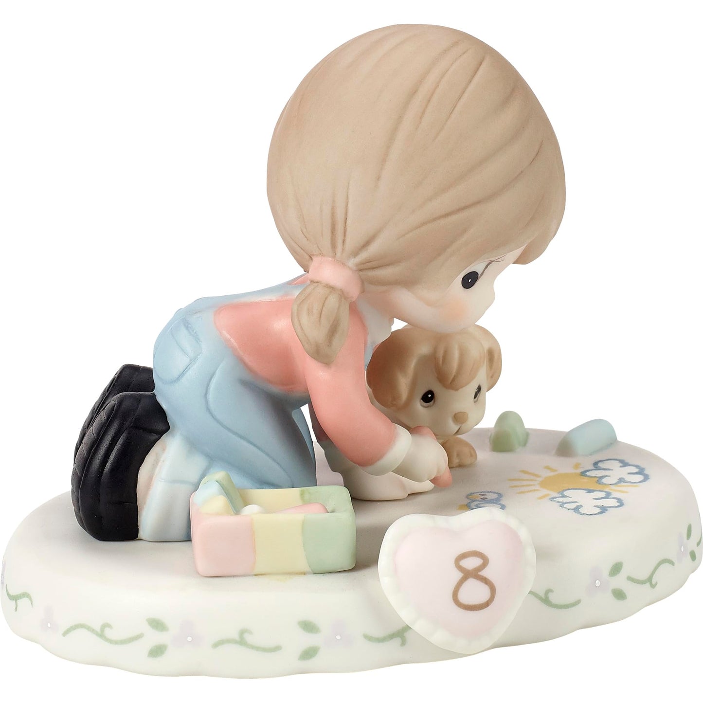Precious Moments Growing Grace Age Eight Brunette Porcelain Figurine
