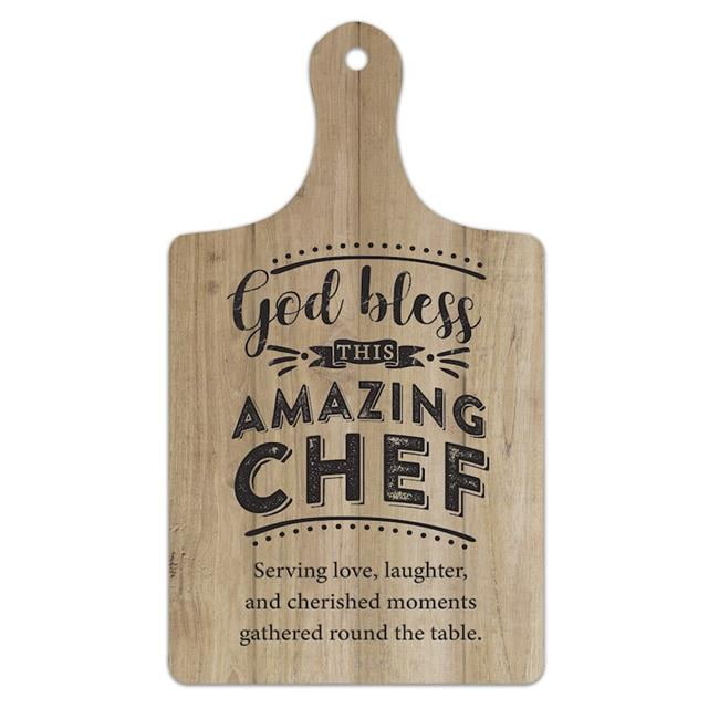 Abbey Plus CA Gift 400545 God Bless This Amazing Chef Paddle Plaque - 7.5 x 13.25 in.