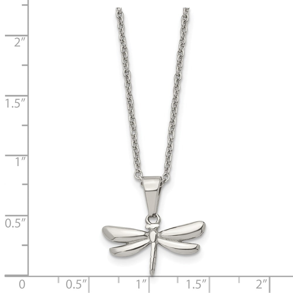 Stainless Steel Polished Dragonfly 22in Necklace