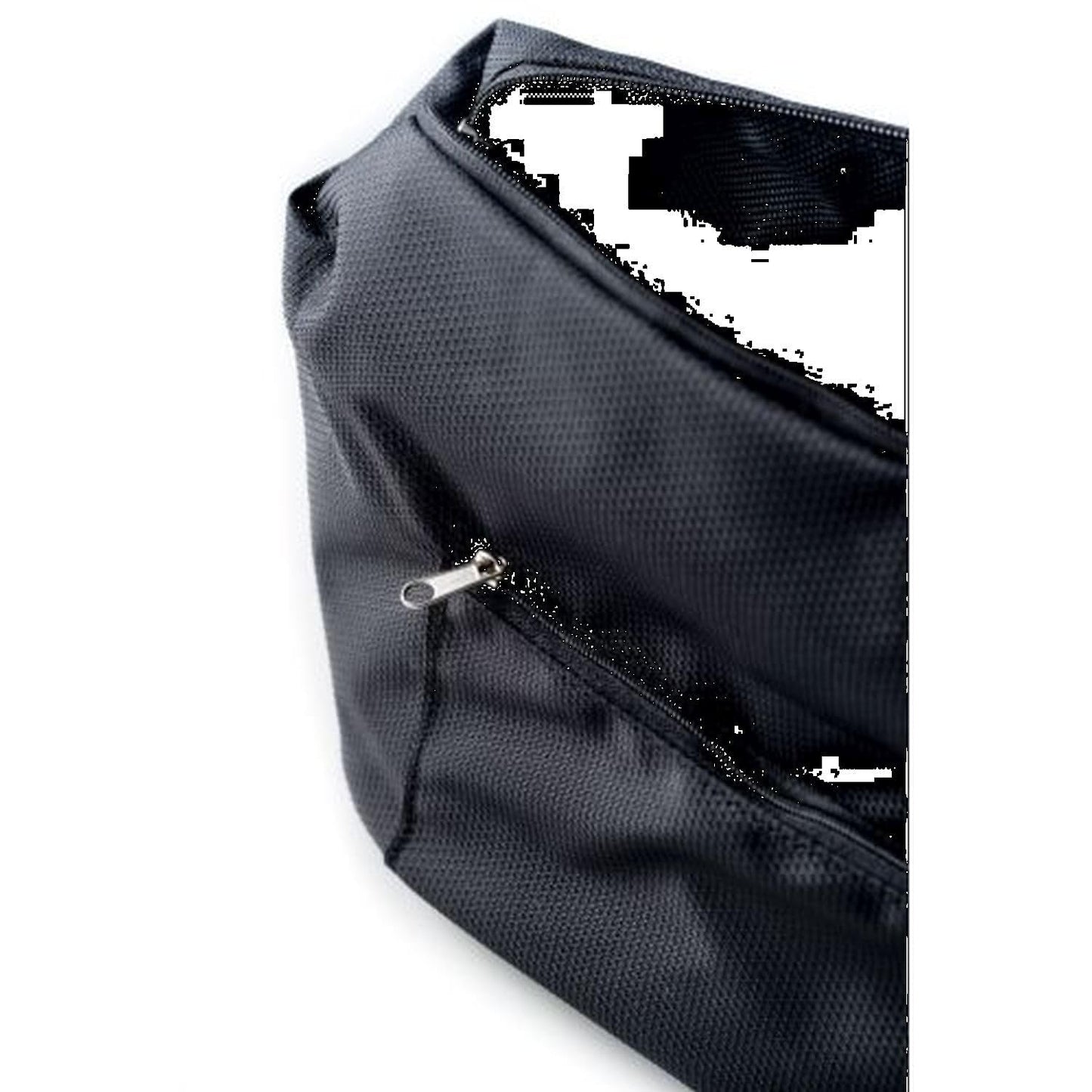 Black Ballistic Nylon Travel Dopp Kit with Multi Compartments and Zippered Closure