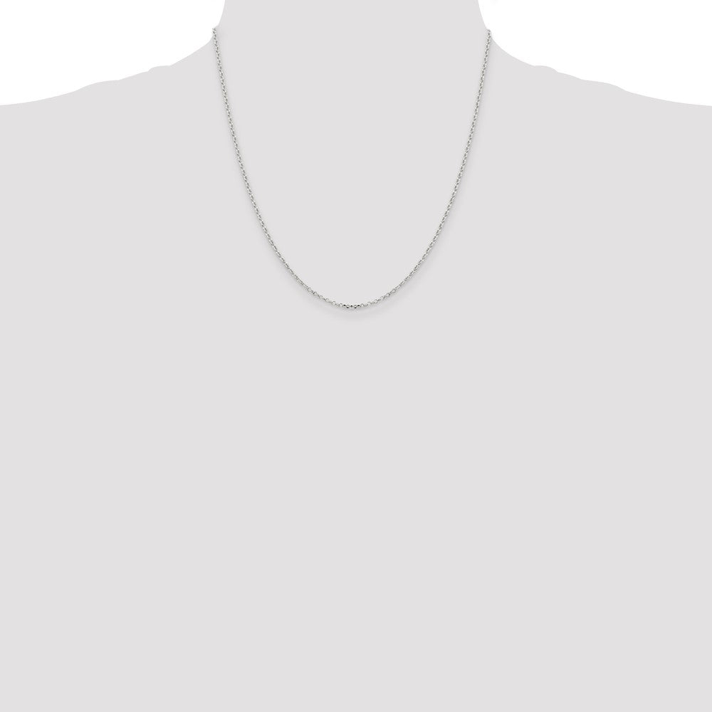 Sterling Silver 1.75mm Diamond-cut Cable Chain 20 Inches