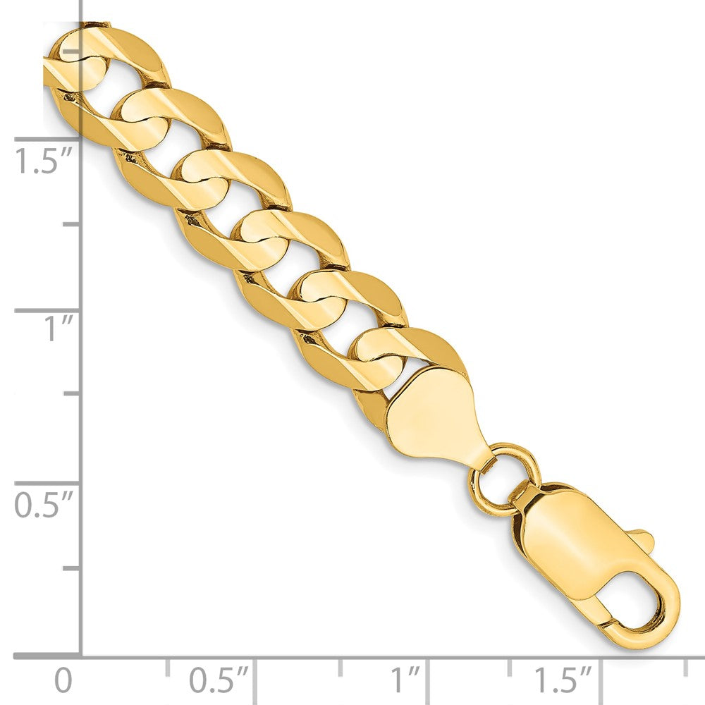 10K 7.5mm Open Concave Curb Chain 10K