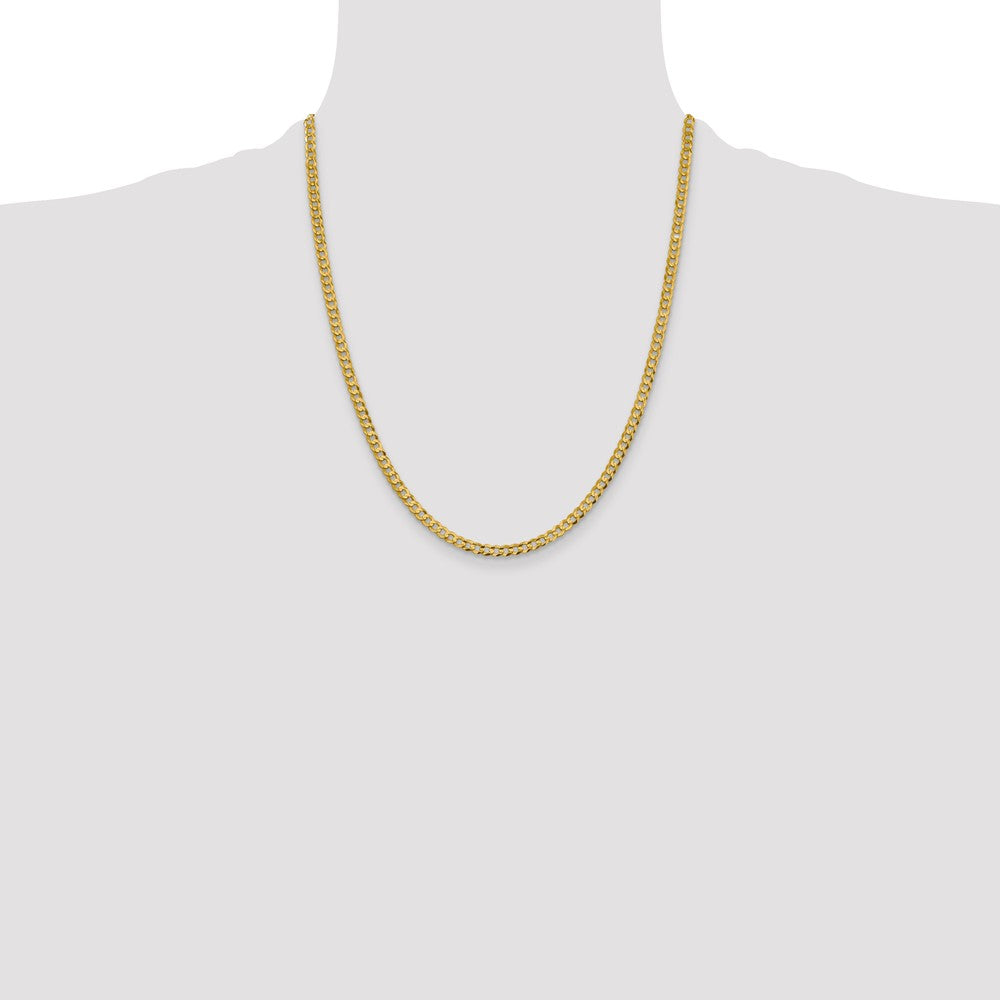 10K 3.7mm Lightweight Flat Cuban Chain