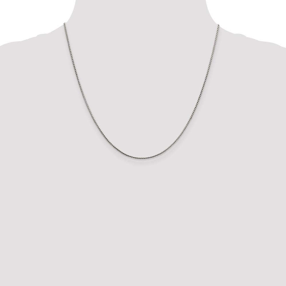 Sterling Silver 1mm Round Franco Chain 20 Inches