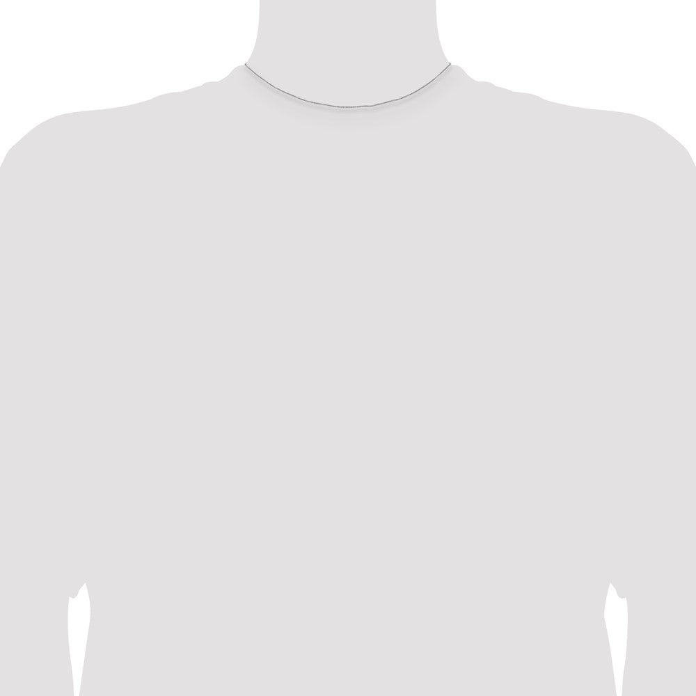 Sterling Silver Rhodium-plated .6mm Box Chain