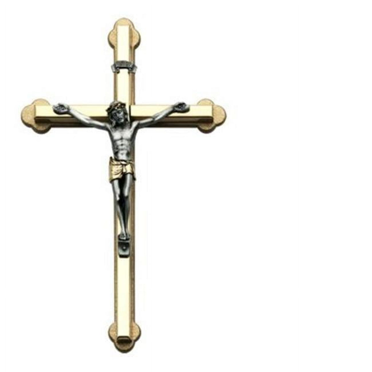 cathedral art nc130tt 6 in. metal cross with 2-tone figure
