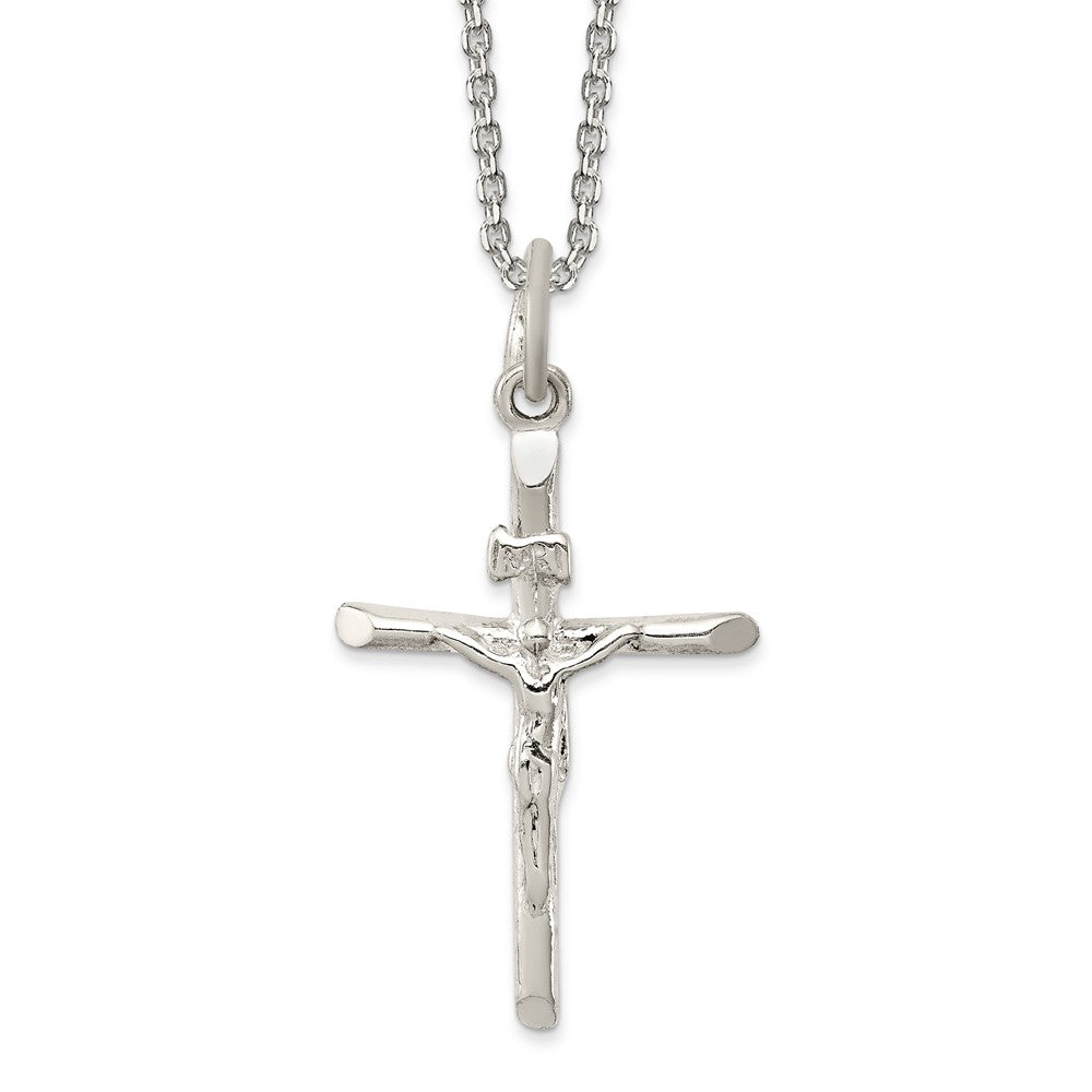 Sterling Silver INRI Crucifix Necklace