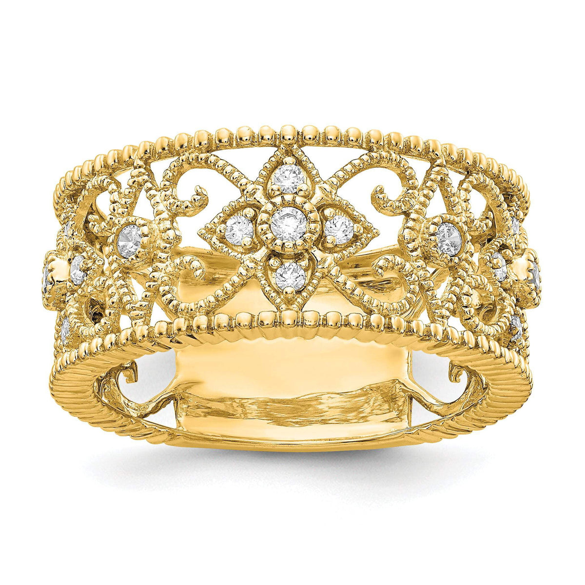 14k 1/4 carat Lab Grown Diamond VS/SI+ G+ Complete Fashion Band