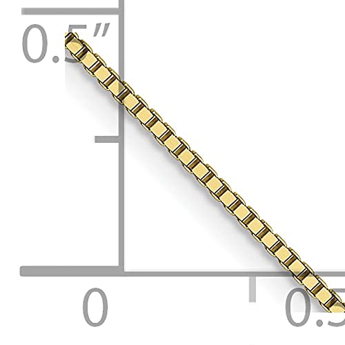 10K .8mm Box Chain Yellow Gold