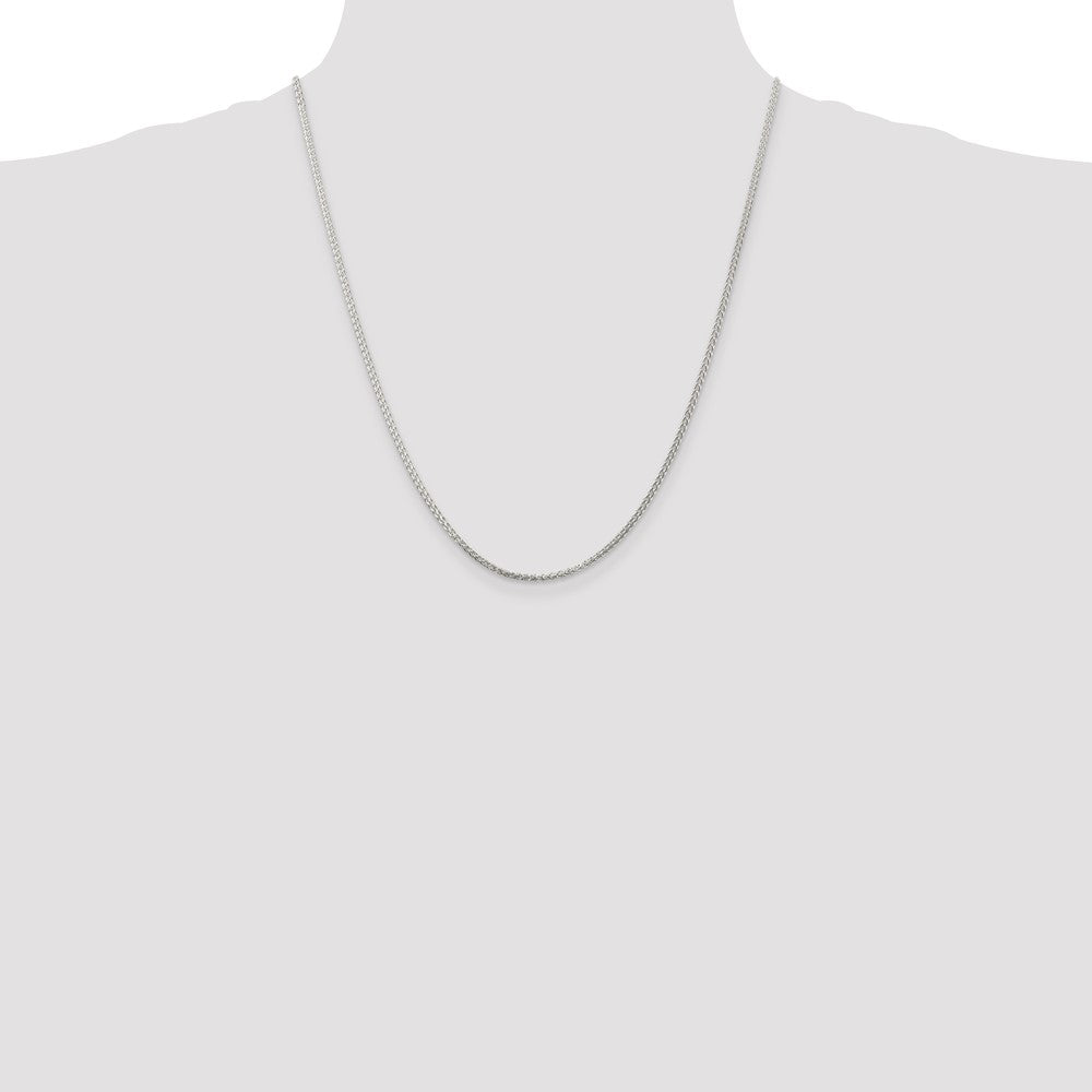 Sterling Silver 1.75mm Round Spiga Chain w/4in ext.
