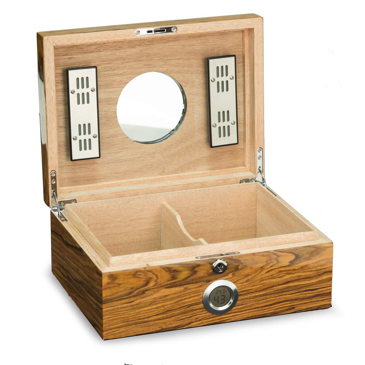 Bey-Berk International C424 Lacquered Olive Wood Humidor