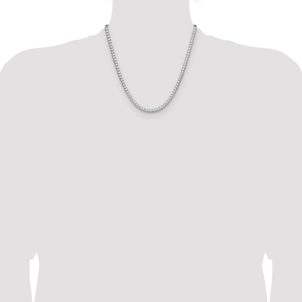 Sterling Silver 4.7mm D/C Square Franco Chain