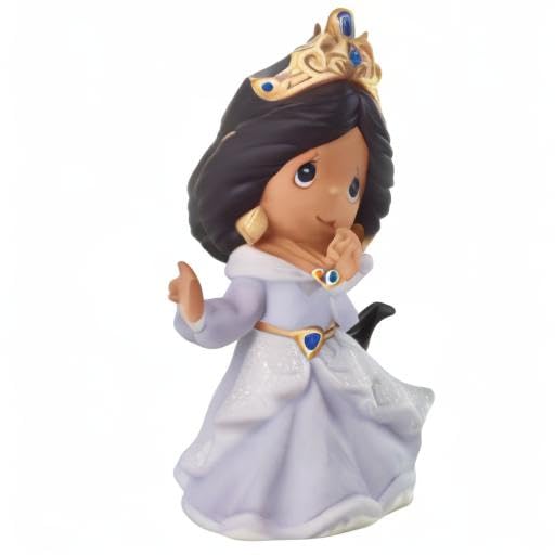 Precious Moments Hand-painted Porcelain Brunette Girl Kneeling In Prayer Figurine