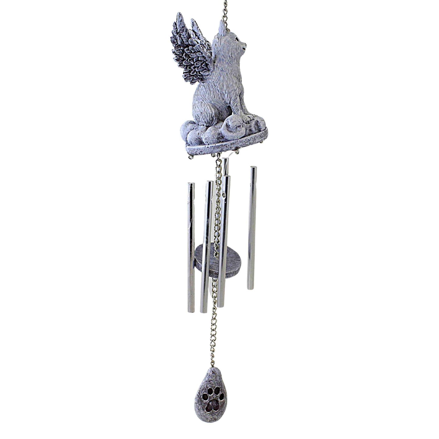 Roman Cat Memorial Windchime - One Windchime 15 Inch, Resin - Pawprints Wings Heaven 16052