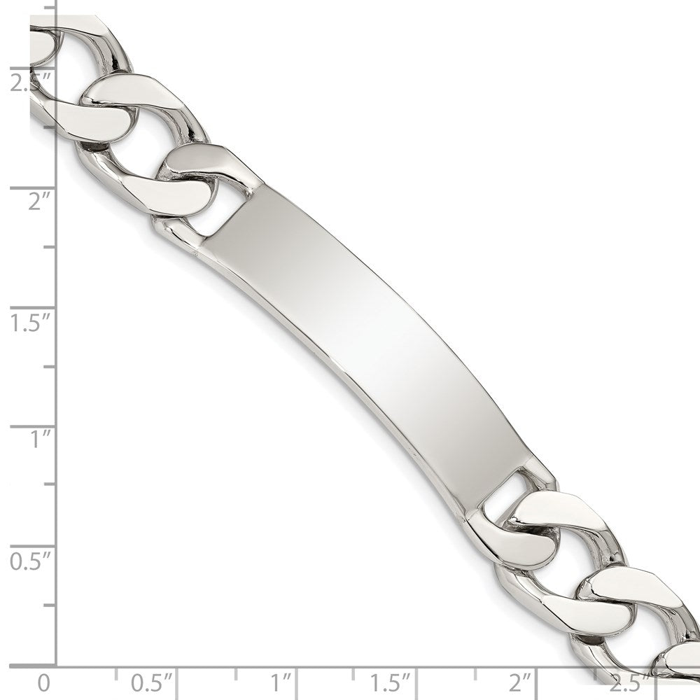 Sterling Silver 8.5inch Polished Engraveable Curb Link ID Bracelet 8.5 inches