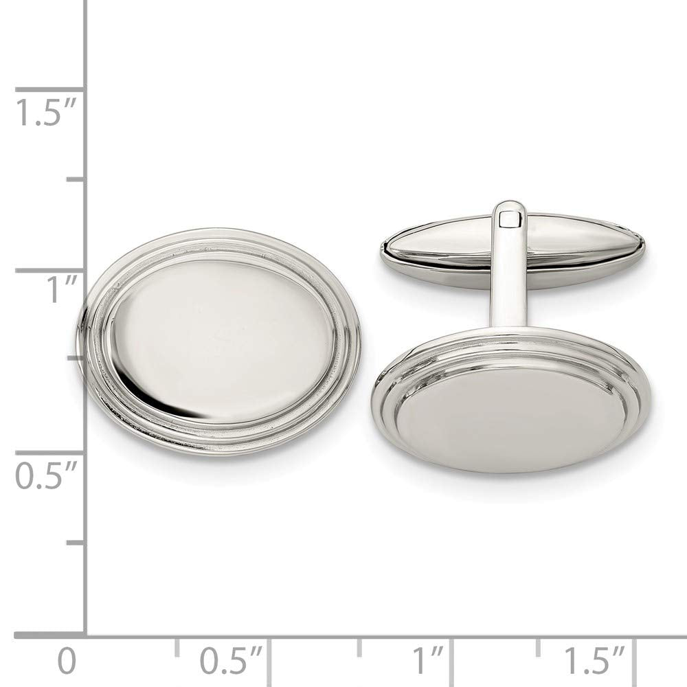 Stainless Steel Polished Cuff Links