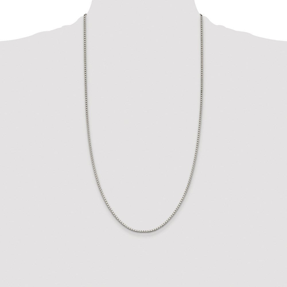 Sterling Silver Rhodium-plated 1.9mm Box Chain