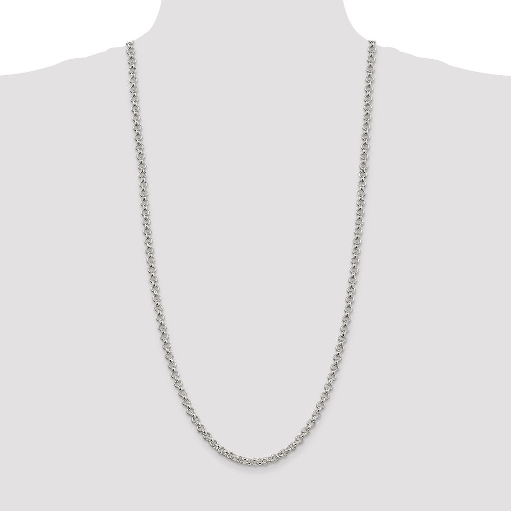 Sterling Silver 5mm Rolo Chain 30 Inches