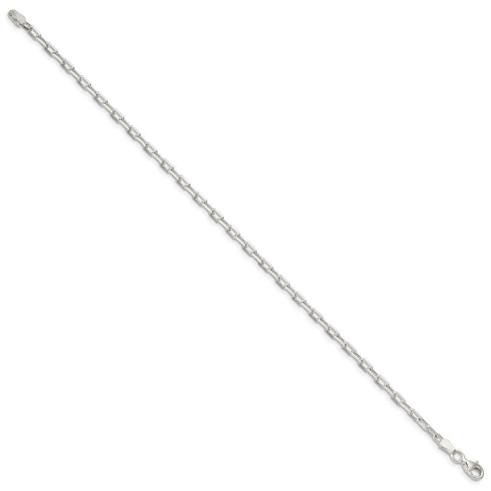 Sterling Silver 2.9mm Diamond-cut Long Link Cable Chain 8 inches