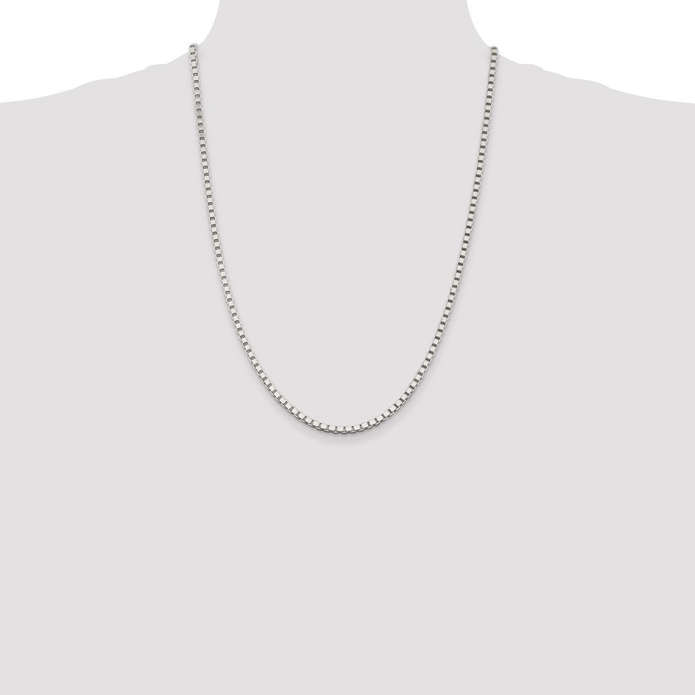 Sterling Silver 3mm Box Chain 24 Inches