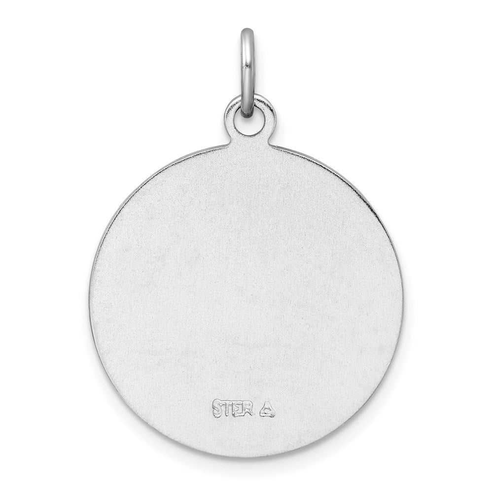 Sterling Silver Rhodium-plated & Gold Tone St. Anthony Medal Pendant