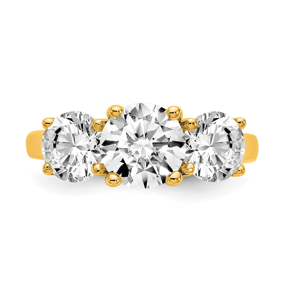 True Origin 14K 1 carat Lab Grown Diamond VS/SI D E F Semi Mount Peg Set Ring